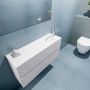 Mondiaz ADA Toiletmeubel 100x30x50cm met 1 kraangaten 2 lades cale mat Wastafel Lex rechts Solid Surface Wit FK75341962 - Thumbnail 3