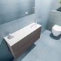 Mondiaz ADA Toiletmeubel 100x30x50cm met 1 kraangaten 2 lades dark grey mat Wastafel Lex rechts Solid Surface Wit FK75341788 - Thumbnail 3