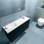 Mondiaz ADA Toiletmeubel 100x30x50cm met 1 kraangaten 2 lades urban mat Wastafel Lex links Solid Surface Wit FK75341757 - Thumbnail 3