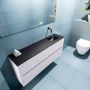 Mondiaz ADA Toiletmeubel 120x30x50cm met 0 kraangaten 2 lades cale mat Wastafel Lex rechts Solid Surface Zwart FK75342317 - Thumbnail 3