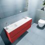 Mondiaz ADA Toiletmeubel 120x30x50cm met 1 kraangaten 2 lades fire mat Wastafel Lex links Solid Surface Wit FK75341908 - Thumbnail 3