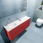Mondiaz ADA Toiletmeubel 120x30x50cm met 0 kraangaten 2 lades fire mat Wastafel Lex links Solid Surface Wit FK75341909 - Thumbnail 3