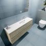 Mondiaz ADA Toiletmeubel 120x30x50cm met 1 kraangaten 2 lades light brown grey mat Wastafel Lex midden Solid Surface Wit FK75342051 - Thumbnail 3