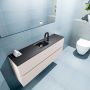 Mondiaz ADA Toiletmeubel 120x30x50cm met 1 kraangaten 2 lades linen mat Wastafel Lex midden Solid Surface Zwart FK75342283 - Thumbnail 3