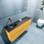 Mondiaz ADA Toiletmeubel 120x30x50cm met 0 kraangaten 2 lades ocher mat Wastafel Lex links Solid Surface Zwart FK75342228 - Thumbnail 3