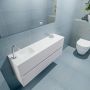 Mondiaz ADA Toiletmeubel 120x30x50cm met 1 kraangaten 2 lades talc mat Wastafel Lex links Solid Surface Wit FK75341734 - Thumbnail 3