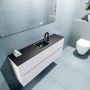 Mondiaz ADA Toiletmeubel 120x30x50cm met 1 kraangaten 2 lades talc mat Wastafel Lex midden Solid Surface Zwart FK75342080 - Thumbnail 3