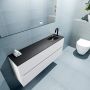 Mondiaz ADA Toiletmeubel 120x30x50cm met 1 kraangaten 2 lades talc mat Wastafel Lex rechts Solid Surface Zwart FK75342084 - Thumbnail 3