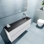 Mondiaz ADA Toiletmeubel 120x30x50cm met 0 kraangaten 2 lades talc mat Wastafel Lex rechts Solid Surface Zwart FK75342085 - Thumbnail 3