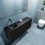 Mondiaz ADA Toiletmeubel 120x30x50cm met 0 kraangaten 2 lades urban mat Wastafel Lex links Solid Surface Zwart FK75342112 - Thumbnail 3
