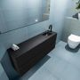 Mondiaz ADA Toiletmeubel 120x30x50cm met 1 kraangaten 2 lades urban mat Wastafel Lex rechts Solid Surface Zwart FK75342113 - Thumbnail 3