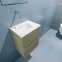 Mondiaz ADA Toiletmeubel 40x30x50cm met 0 kraangaten 2 lades army mat Wastafel Lex links Solid Surface Wit FK75341827 - Thumbnail 3