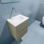 Mondiaz ADA Toiletmeubel 40x30x50cm 0 kraangaten 2 lades army mat wasbak midden Solid surface Wit FK75341825 - Thumbnail 3