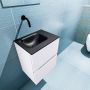Mondiaz ADA Toiletmeubel 40x30x50cm met 0 kraangaten 2 lades cale mat Wastafel Lex links Solid Surface Zwart FK75342291 - Thumbnail 3