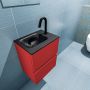 Mondiaz ADA Toiletmeubel 40x30x50cm met 1 kraangaten 2 lades fire mat Wastafel Lex links Solid Surface Zwart FK75342232 - Thumbnail 3