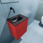 Mondiaz ADA Toiletmeubel 40x30x50cm met 0 kraangaten 2 lades fire mat Wastafel Lex links Solid Surface Zwart FK75342233 - Thumbnail 3
