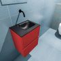 Mondiaz ADA Toiletmeubel 40x30x50cm met 0 kraangaten 2 lades fire mat Wastafel Lex rechts Solid Surface Zwart FK75342235 - Thumbnail 3