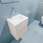 Mondiaz ADA Toiletmeubel 40x30x50cm met 0 kraangaten 2 lades linen mat Wastafel Lex midden Solid Surface Wit FK75341912 - Thumbnail 3