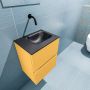 Mondiaz ADA Toiletmeubel 40x30x50cm met 0 kraangaten 2 lades ocher mat Wastafel Lex rechts Solid Surface Zwart FK75342206 - Thumbnail 3
