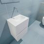 Mondiaz ADA Toiletmeubel 40x30x50cm 0 kraangaten 2 lades talc mat wasbak rechts Solid surface Wit FK75341713 - Thumbnail 3
