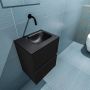 Mondiaz ADA Toiletmeubel 40x30x50cm met 0 kraangaten 2 lades urban mat Wastafel Lex rechts Solid Surface Zwart FK75342090 - Thumbnail 3
