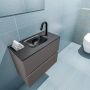 Mondiaz ADA Toiletmeubel 60x30x50cm met 1 kraangaten 2 lades dark grey mat Wastafel Lex midden Solid Surface Zwart FK75342120 - Thumbnail 3