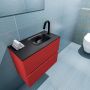 Mondiaz ADA Toiletmeubel 60x30x50cm met 1 kraangaten 2 lades fire mat Wastafel Lex rechts Solid Surface Zwart FK75342240 - Thumbnail 3