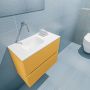 Mondiaz ADA Toiletmeubel 60x30x50cm met 0 kraangaten 2 lades ocher mat Wastafel Lex links Solid Surface Wit FK75341862 - Thumbnail 3