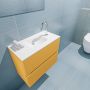 Mondiaz ADA Toiletmeubel 60x30x50cm met 1 kraangaten 2 lades ocher mat Wastafel Lex midden Solid Surface Wit FK75341859 - Thumbnail 3