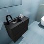 Mondiaz ADA Toiletmeubel 60x30x50cm met 1 kraangaten 2 lades urban mat Wastafel Lex links Solid Surface Zwart FK75342093 - Thumbnail 3