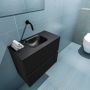 Mondiaz ADA Toiletmeubel 60x30x50cm met 0 kraangaten 2 lades urban mat Wastafel Lex midden Solid Surface Zwart FK75342092 - Thumbnail 3