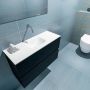 Mondiaz ADA Toiletmeubel 80x30x50cm met 0 kraangaten 2 lades urban mat Wastafel Lex midden Solid Surface Wit FK75341750 - Thumbnail 3