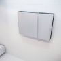 Mondiaz Spiegelkast Vico Cube | 100x70 cm | 2 Deuren | Zonder verlichting | Zwart - Thumbnail 2
