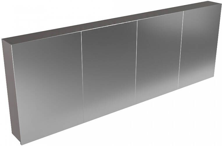 Mondiaz Cubb spiegelkast 200x70x16cm dark grey met 4 deuren