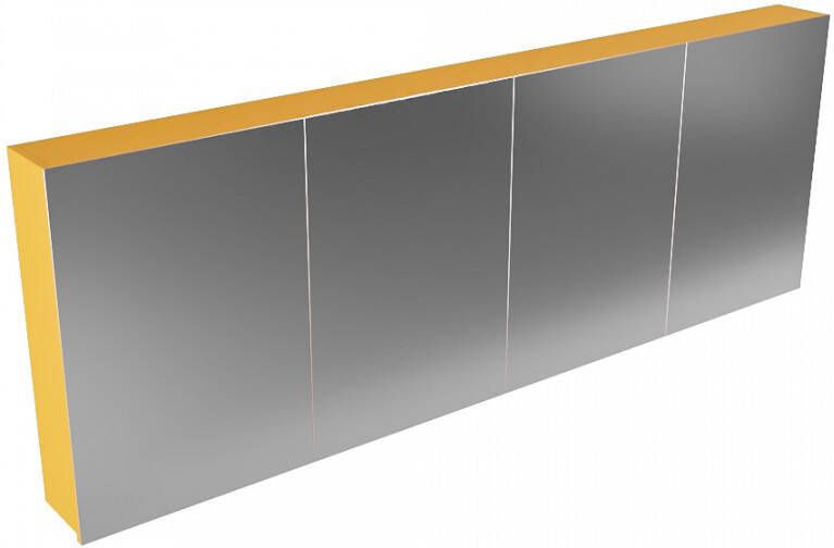 Mondiaz Cubb spiegelkast 200x70x16cm ocher met 4 deuren