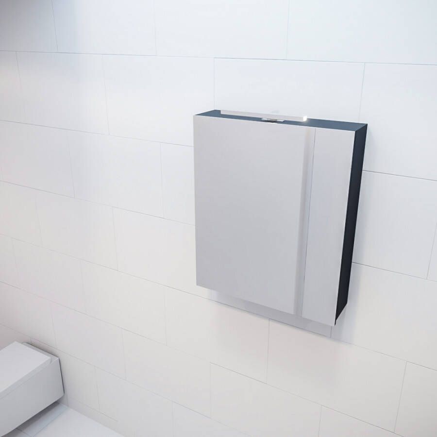 Mondiaz Cubb spiegelkast 50x70x16cm kleur urban met 1 deur