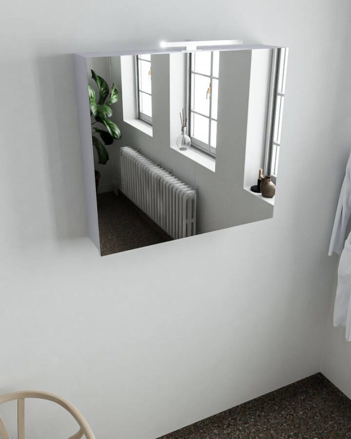 Mondiaz CUBB Spiegelkast 80x70x17cm 2 deuren cale NV76341002