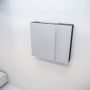 Mondiaz Spiegelkast Vico Cube | 80x70 cm | 1 Deur | Zonder verlichting | Zwart - Thumbnail 2