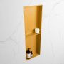 Mondiaz Easy nis 29.5x149.5x8cm voor Inbouw opbouw 2 open vakken Solid surface Ocher Ocher M80041Ocher Ocher - Thumbnail 2