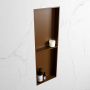 Mondiaz Easy nis 29.5x149.5x8cm voor Inbouw opbouw 2 open vakken Solid surface Rust Rust M80041Rust Rust - Thumbnail 2