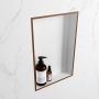 Mondiaz Easy nis 29.5x44.5x8cm voor Inbouw opbouw 1 open vak Solid surface Talc Rust M80015Rust Talc - Thumbnail 2