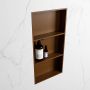 Mondiaz Easy nis 29.5x59.5x8cm voor Inbouw opbouw 3 open vakken Solid surface Rust Rust M80035Rust Rust - Thumbnail 2