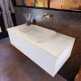 Mondiaz ERIN 100cm badmeubelset onderkast kleur Cale met 1 lade Wastafel RIDGE midden zonder kraangaten kleur Linen ERIN12451 - Thumbnail 2