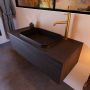 Mondiaz ERIN 100cm badmeubelset onderkast kleur Dark brown met 1 lade Wastafel RIDGE midden 1 kraangat kleur Urban ERIN11330 - Thumbnail 2
