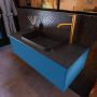 Mondiaz ERIN 100cm badmeubelset onderkast kleur Jeans met 1 lade Wastafel RIDGE midden 1 kraangat kleur Urban ERIN11126 - Thumbnail 2