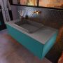 Mondiaz ERIN 100cm badmeubelset onderkast kleur Smag met 1 lade Wastafel RIDGE midden zonder kraangaten kleur Dark grey ERIN11941 - Thumbnail 2