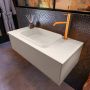 Mondiaz ERIN 100cm badmeubelset onderkast kleur Smoke met 1 lade Wastafel RIDGE midden 1 kraangat kleur Linen ERIN12418 - Thumbnail 3