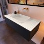 Mondiaz ERIN 100cm badmeubelset onderkast kleur Urban met 1 lade Wastafel RIDGE midden zonder kraangaten kleur Linen ERIN12281 - Thumbnail 2