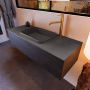 Mondiaz ERIN 120cm badmeubelset onderkast kleur Antracite met 1 lade Wastafel RIDGE midden 1 kraangat kleur Dark grey ERIN12014 - Thumbnail 2