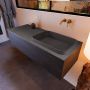 Mondiaz ERIN 120cm badmeubelset onderkast kleur Antracite met 1 lade Wastafel RIDGE rechts zonder kraangaten kleur Dark grey ERIN12013 - Thumbnail 2